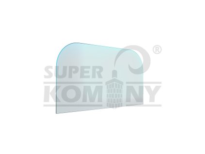 Sklo pod kamna - FLAMINGO Oblouk 1000x550 mm / 2xR200 / 6 mm
