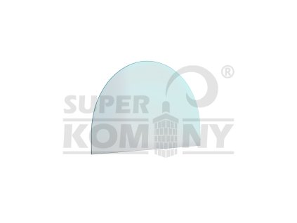 Sklo pod kamna - FLAMINGO Oblouk 700x450 mm / R350 / 6 mm