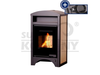 Krbová kamna AQUAFLAM VARIO ® BARMA 11/7kW dlažba Javor, elektronická regulace