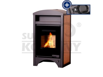 Krbová kamna AQUAFLAM VARIO ® BARMA 11/7kW dlažba Ořech, elektronická regulace