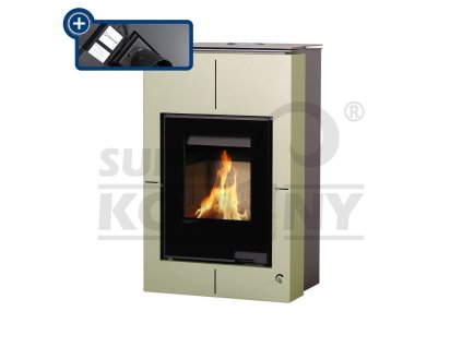 Krbová kamna AQUAFLAM VARIO ® SAPORO 11/5kW olivová, elektronická regulace