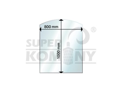 Aduro - zaoblená hrana - sklo pod kamna