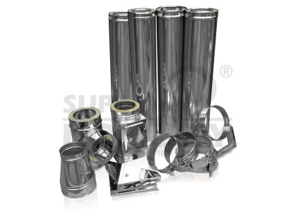 Nerezový komín SUPER STEEL DN 120, výška 4,4 m