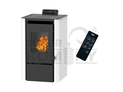Peletová kamna Anita 7,6 kW bílá Sannover