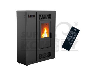 Peletová kamna Air Slim Astral 12,2 kW černá Sannover
