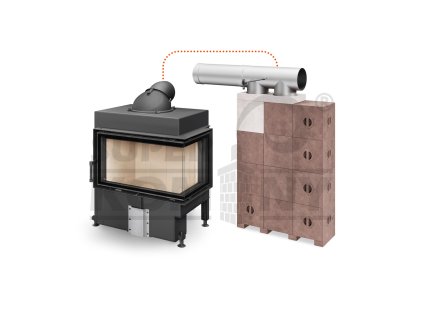 DYNAMIC R 3G S 72.44.42.21A - rohová kamnová vložka s akumulačním modulárním systémem AMS