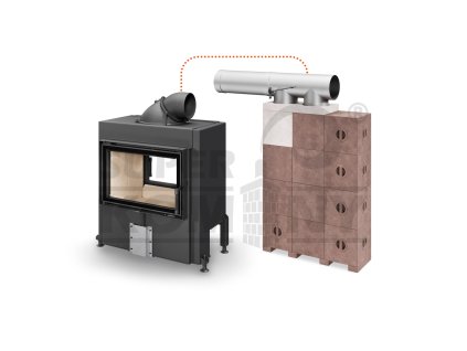 DYNAMIC T 3G 66.44.01A - kamnová vložka průhledová s akumulačním modulárním systémem AMS