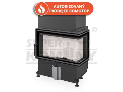 HEAT R 4G S 70.44.33.24 - rohová krbová vložka - Pravé provedení, šedý Igniton