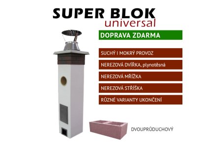 SUPER BLOK Universal dvouprůduchový výšky 11,04 m 160/90°+160/45°