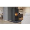 Krbová kamna AQUAFLAM ® 17 s výměníkem - černá, automatická regulace