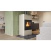 Krbová kamna AQUAFLAM ® 25 s výměníkem - krémová, automatická regulace