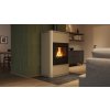 Krbová kamna AQUAFLAM ® 25 s výměníkem - krémová, automatická regulace