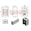 Kachlová kamna AQUAFLAM VARIO ® PERU 11/7kW, kachle zelená