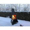 Venkovní krb/gril, černý lak Aduro krb / gril, černý lak