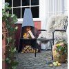Venkovní krb/gril, černý lak Aduro krb / gril, černý lak