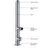 Nerezový komínový systém ICS 50, DN 200, výška 5 bm