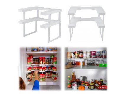 46432 spicy shelf sc011112 multifunkcny organizer do policky biely