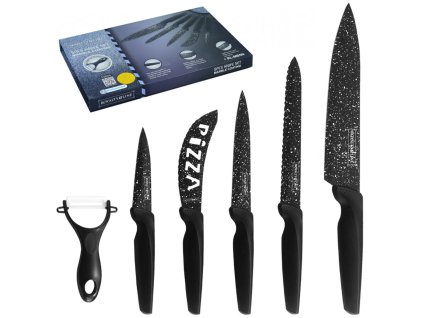 46540 royalty line rl mb5n 6 dielny set nozov s keramickou skrabkou 19cm 15 2cm 12 5cm 11cm 9cm cierna