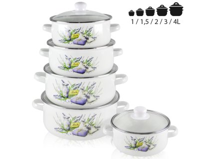 smaltovane hrnce levandula