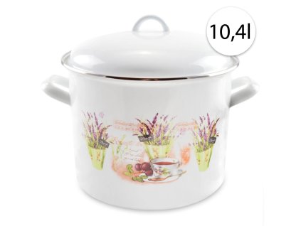 47395 perfect home 13473 smaltovany hrniec 26cm 10 4l pokrievka biely