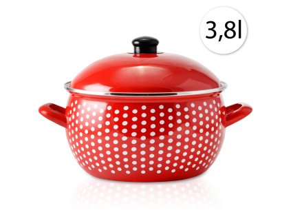 47410 perfect home 15612 smaltovany hrniec 20cm 3 8l pokrievka cerveny
