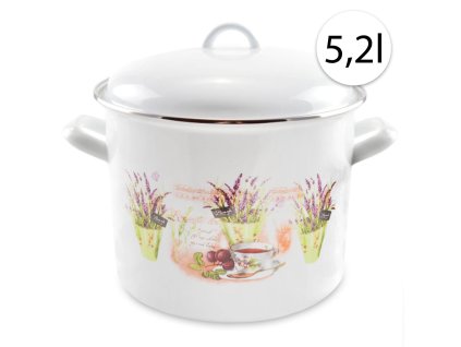 47515 perfect home 13471 smaltovany hrniec 20cm 5 2l pokrievka levandula
