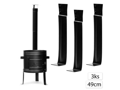 49624 perfect home 15027 nahradne vysoke nohy ku kotline 49 cm 3 ks cierna