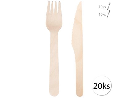 49762 gastrostaf eko 15 jednorazovy dreveny pribor vidlicky noze 16cm 20ks