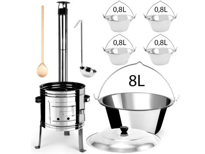 50248 perfect home set 3 1 kotlikova suprava 8 l so servirovacimi kotlikmi 0 8 l 9 ks