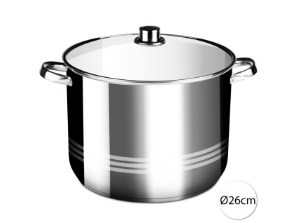 50290 perfect home 10341 nerezovy hrniec so sklenenou pokrievkou 11 l 26cm