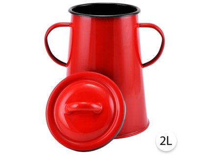 51727 perfect home smaltovana nadoba na mast 2l cervena 10422