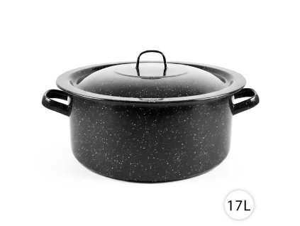 56457 2 smaltovany hrniec 17l s pokrievkou