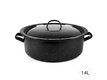 56460 2 smaltovany hrniec 14l s pokrievkou