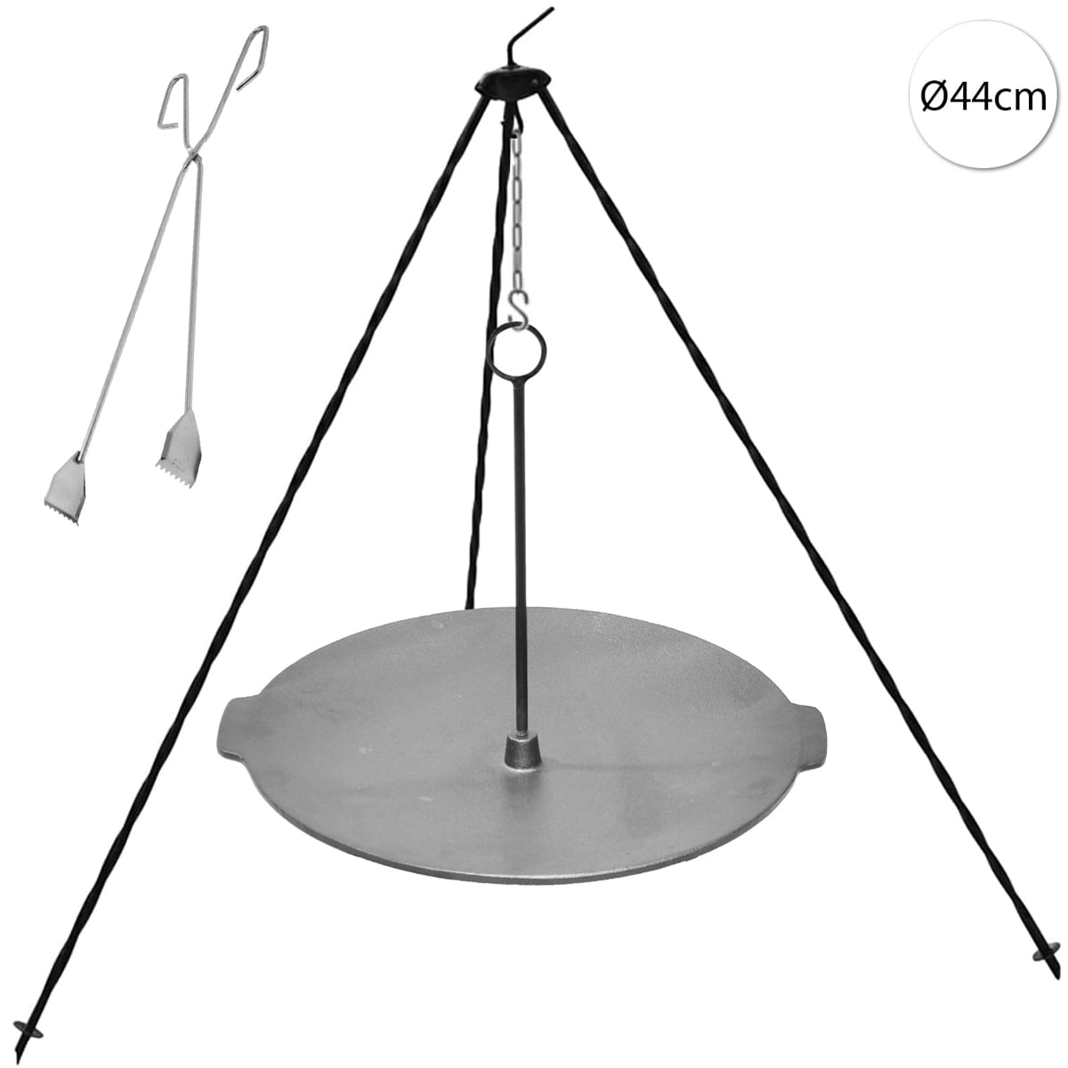 Perfect Home Gril-Set-3 Grilovací sada 3ks – trojnožka/deska/kleště