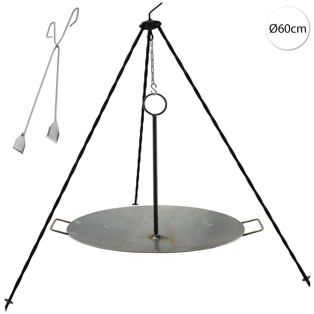 Perfect Home Gril-Set-6 Grilovací sada 3ks – trojnožka/deska/kleště