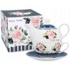 55042 3 royal kitchen lil3068 porcelanova cajova suprava rosa cajnik 390 ml salka 260 ml podsalka biela