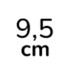 9,5 cm