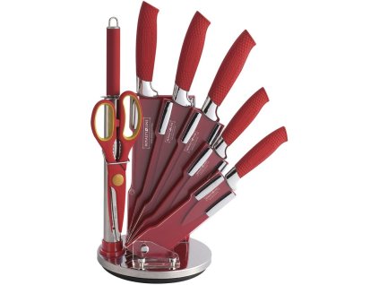 44719 royalty line rl red8 w 8 dielna sada nozov v praktickom stojane cervena