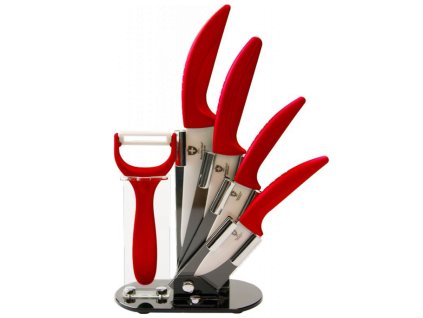 44746 royalty line rl c4st 1123 5 dielna sada nozov keramicke noze so skrabkou cervena