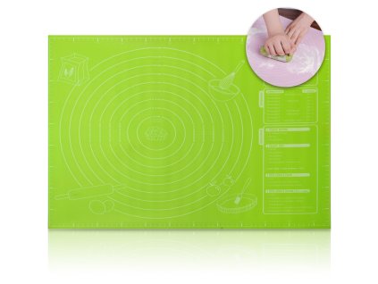 48859 kitchen home ag282b silikonova podlozka na cesto 60x45cm zelena