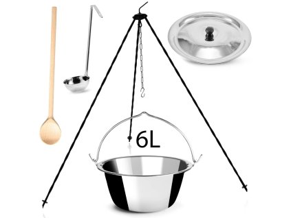 49858 perfect home kotlikset006 trojnozka ku kotlikom 1m nerezovy kotlik s pokrievkou 6 l varecha naberacka zadarmo 5 ks
