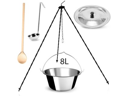Perfect Home Set 51 Kotlikova suprava trojnozka kotlik pokrievka varecha naberacka 01