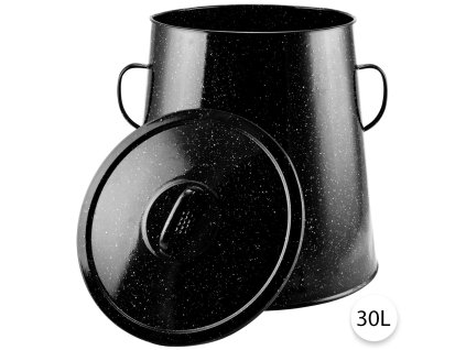51373 perfect home smaltovana nadoba na mast 30l cierna 10460