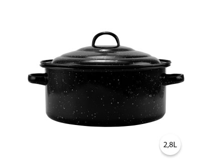 51439 perfect home smaltovany hrniec 2 8l s pokrievkou 27cm cierna 10389