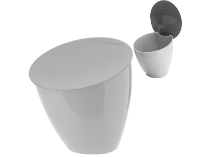 HomePRO AG240E Kuchynský odpadkový kôš, 2.2L, 18x17cm, sivá