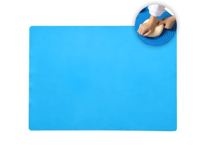 silikonova podlozka na cesto modra