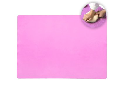 silikonova podlozka na cesto ruzova