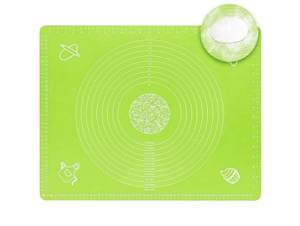 silikonova podlozka na cesto zelena