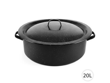 smaltovany hrniec s pokrievkou 20l