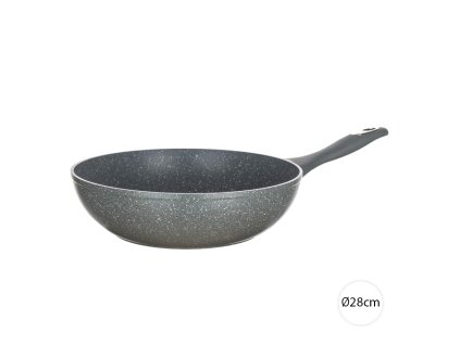 BANQUET Hlboka panvica Wok 28cm granitova (mramorová) 81229